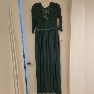 David's Bridal Bridesmaid Dress size 10 in Juniper